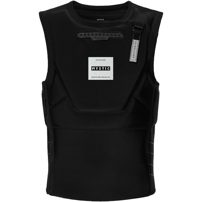 2026 Mystic Mens Solace Front Zip Kite Impact Vest 35005.240235 - Black